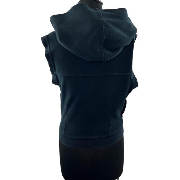 NIKE Womens Black Tech Fleece Side Zip Sleeveless Hooded Vest w/ Pockets Size XS - Picture 3 of 9